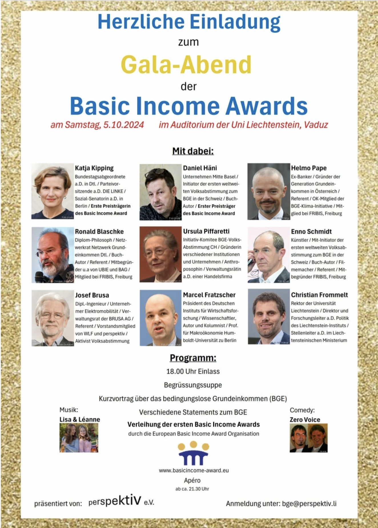 Galaabend der Basic Income Awards